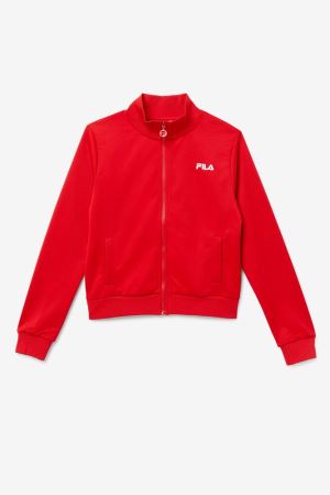 FILA Roopam Track Jackets Red / White,Womens Clothing | CA.SKFMYD572